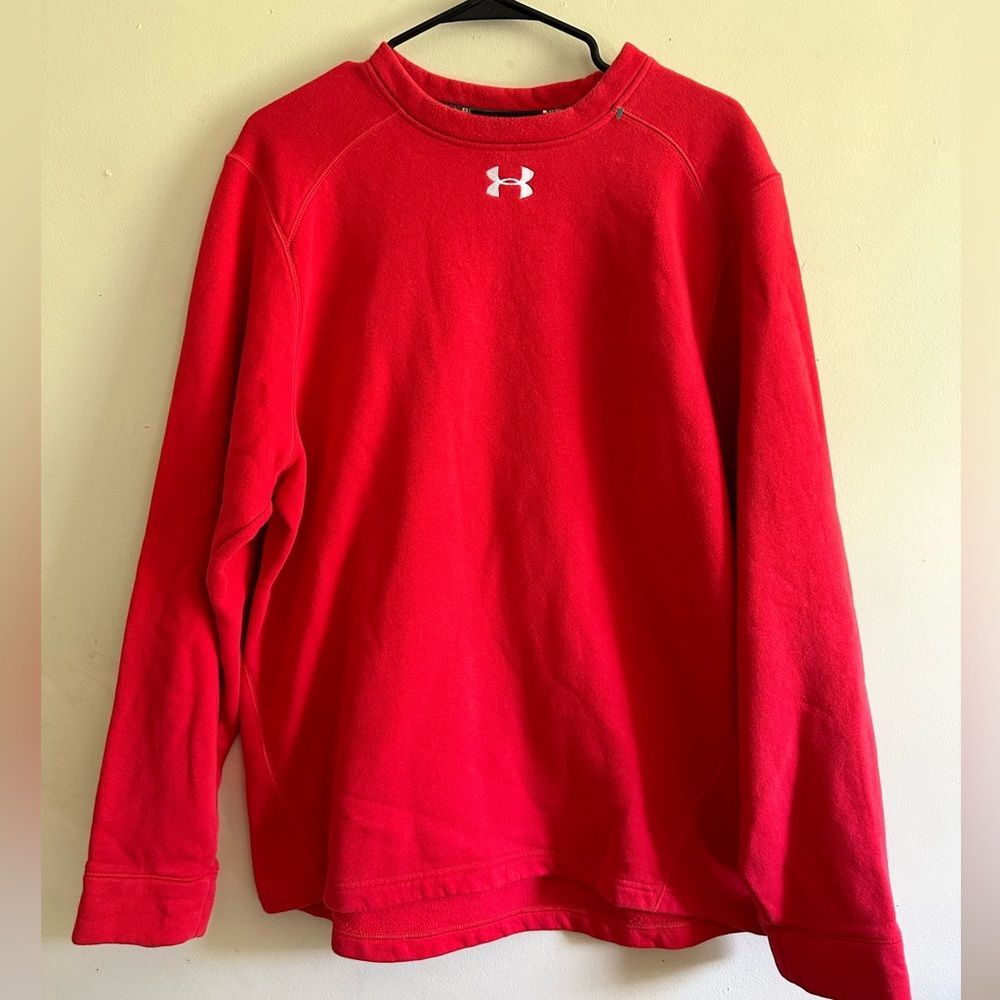 Under Armour M/LG Rival Fleece Team Crew Long-Sleeve Red Men’s Sweatshirt,siz…